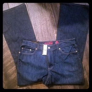 Dark denim blue jeans
